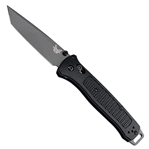 Benchmade Bailout 537GY Plain Edge Gray Coated CPM3V Tanto Blade Black Grivory Handle Made in the USA