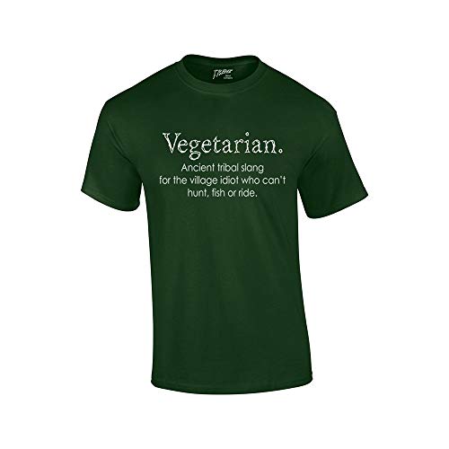 Vegetarian Ancient Tribal Slang Funny Short Sleeve TshirtForestXL