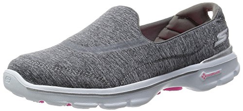 Skechers Performance Women s Go Walk 3 Reboot Walking SlipOn Shoe Heathered Gray 8 5 M US